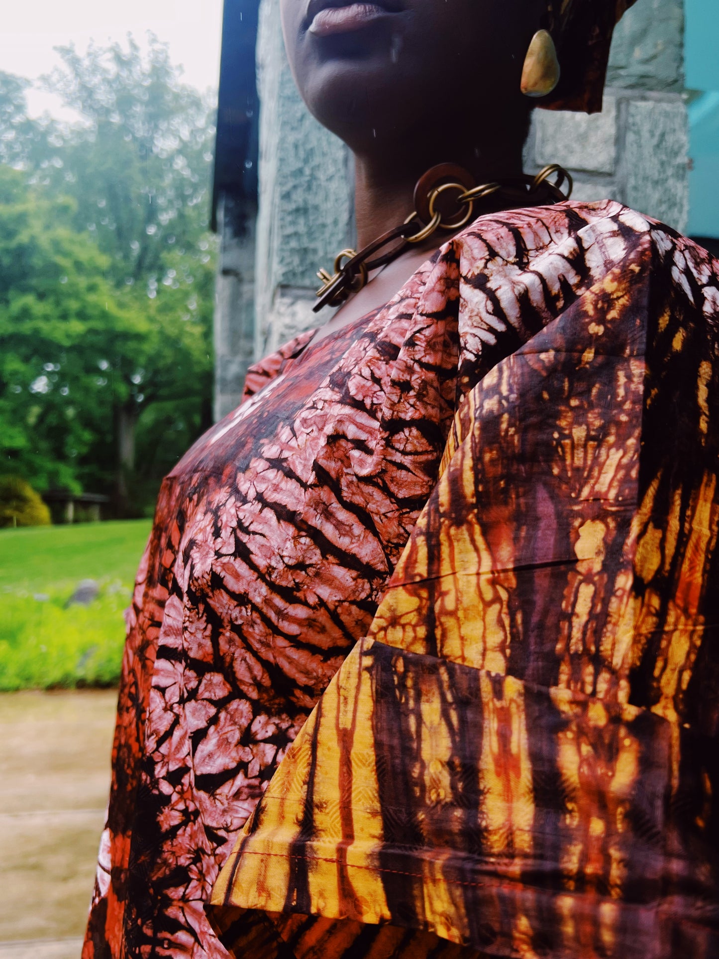 Yeye’s Indigo SS24 Mama Africa Dress w Matching Headwrap