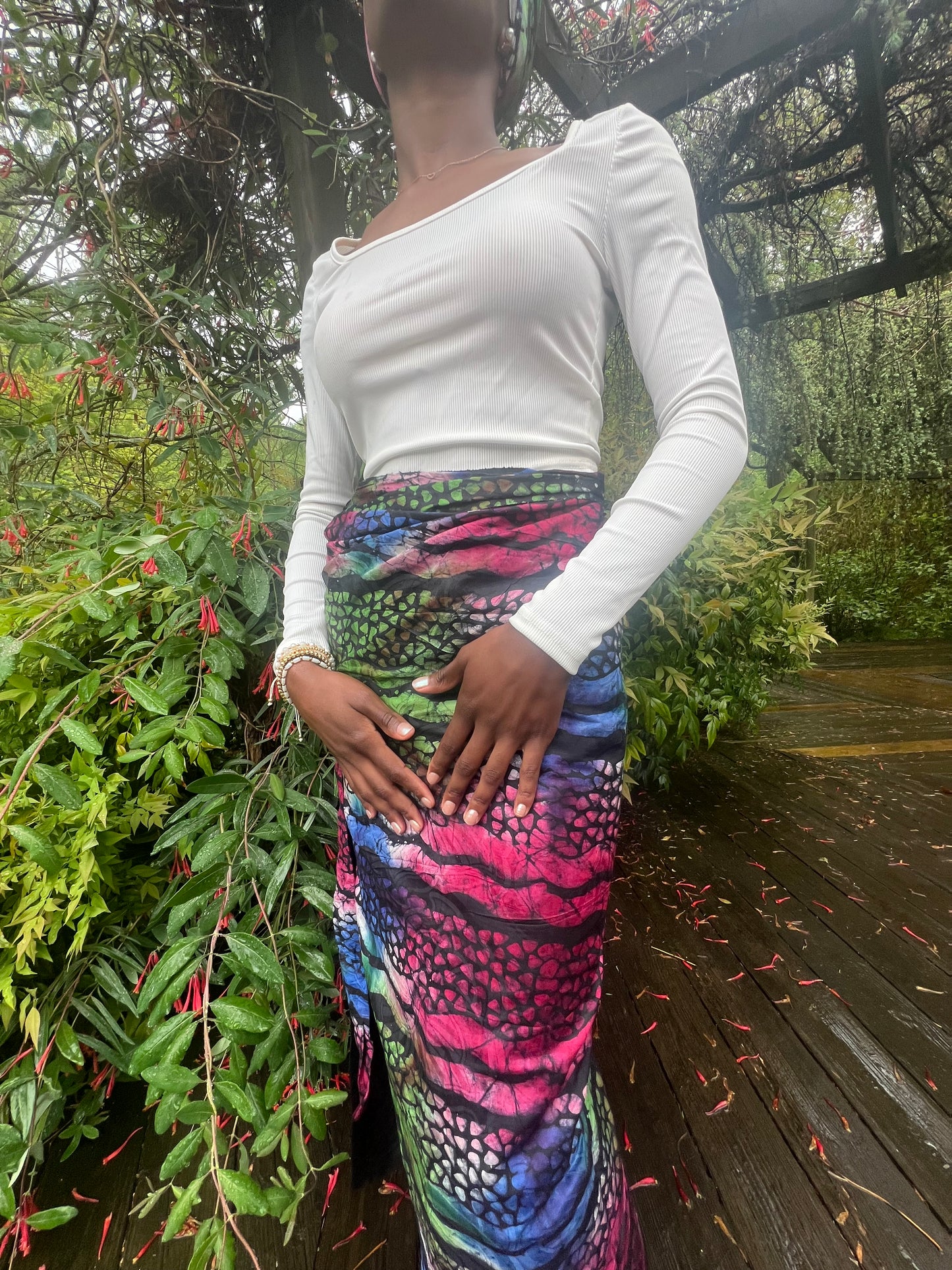 Yeye’s Indigo SS24 Wrapskirt (headwrap included)