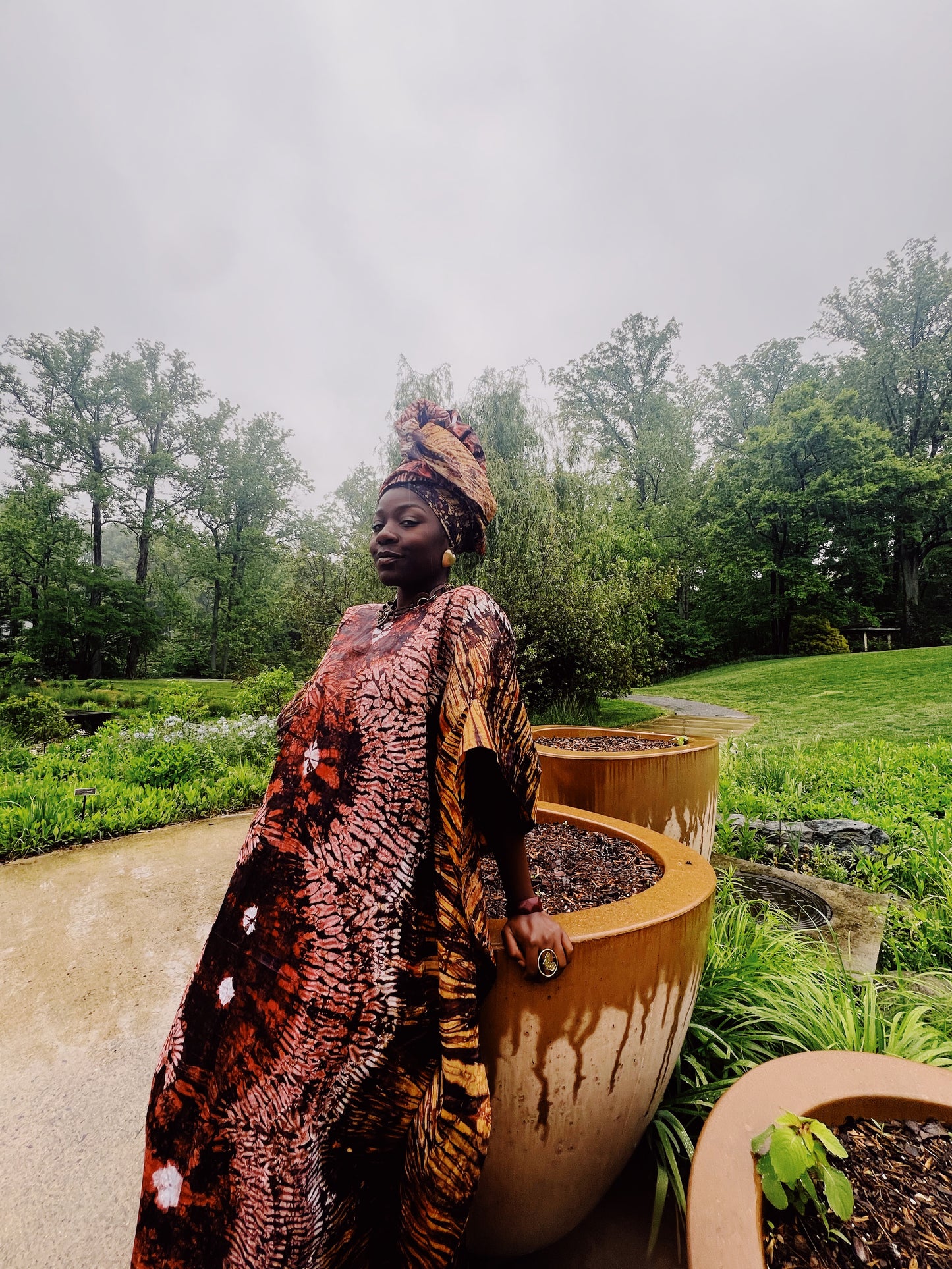 Yeye’s Indigo SS24 Mama Africa Dress w Matching Headwrap