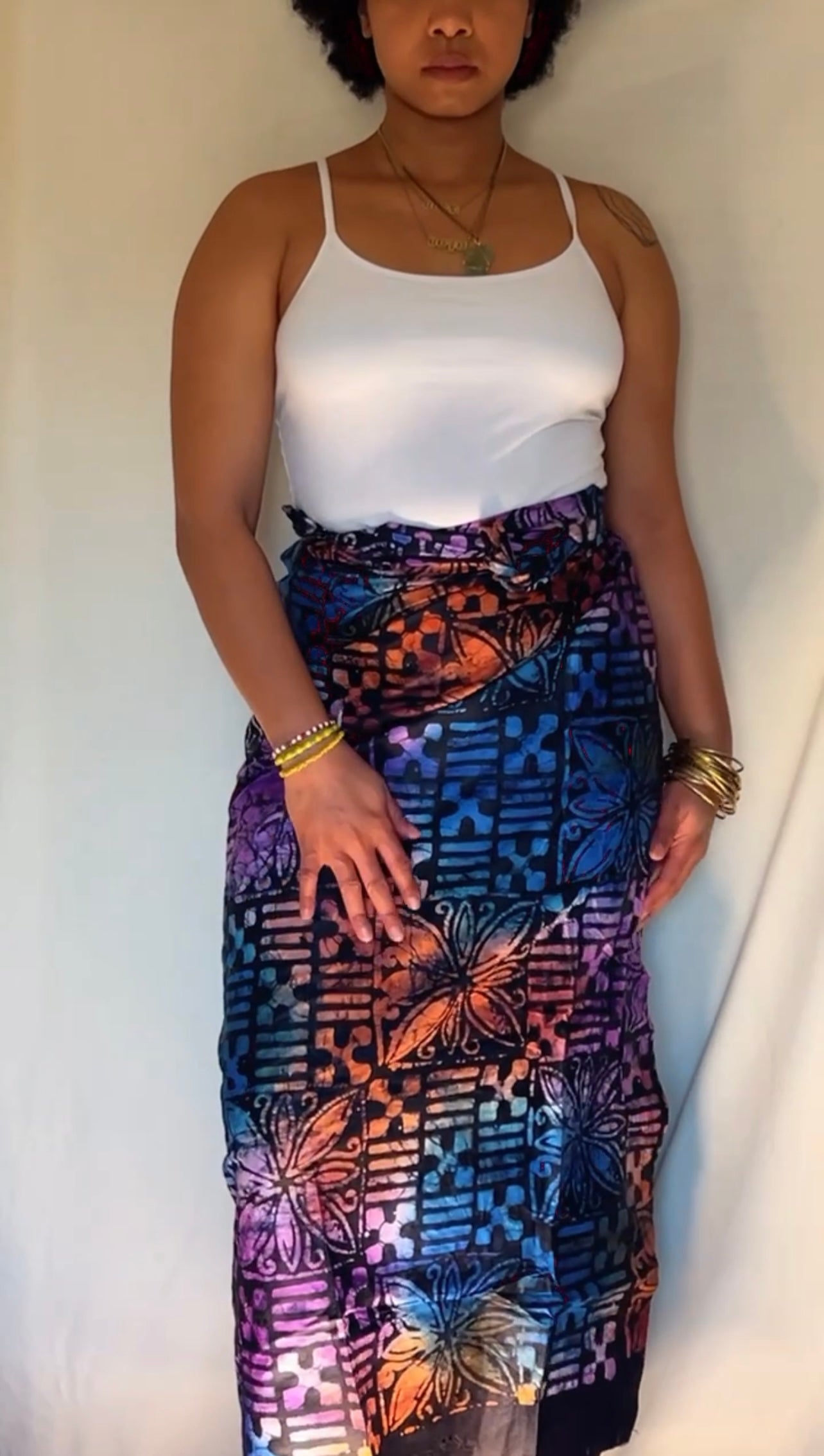 Yeye’s Indigo SS24 Wrapskirt (headwrap included)