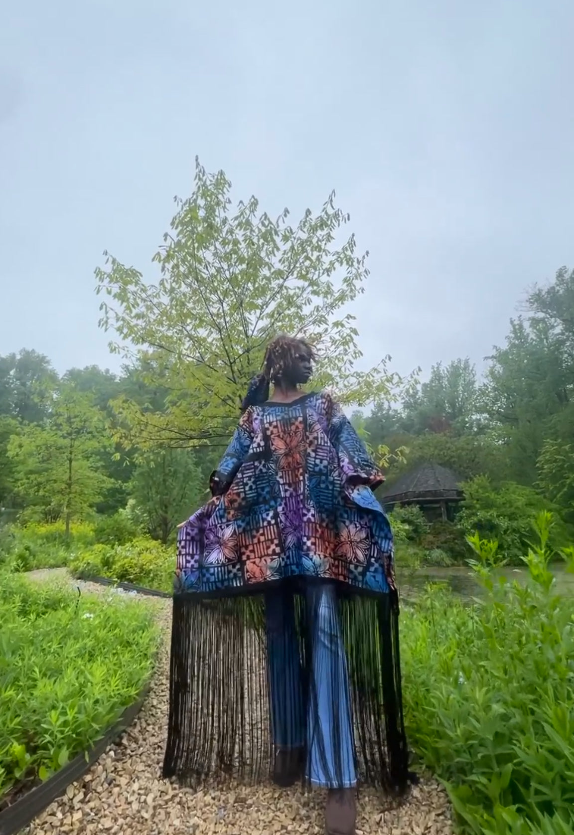 Yeye’s Indigo SS24 Goddess Gown & matching headwrap