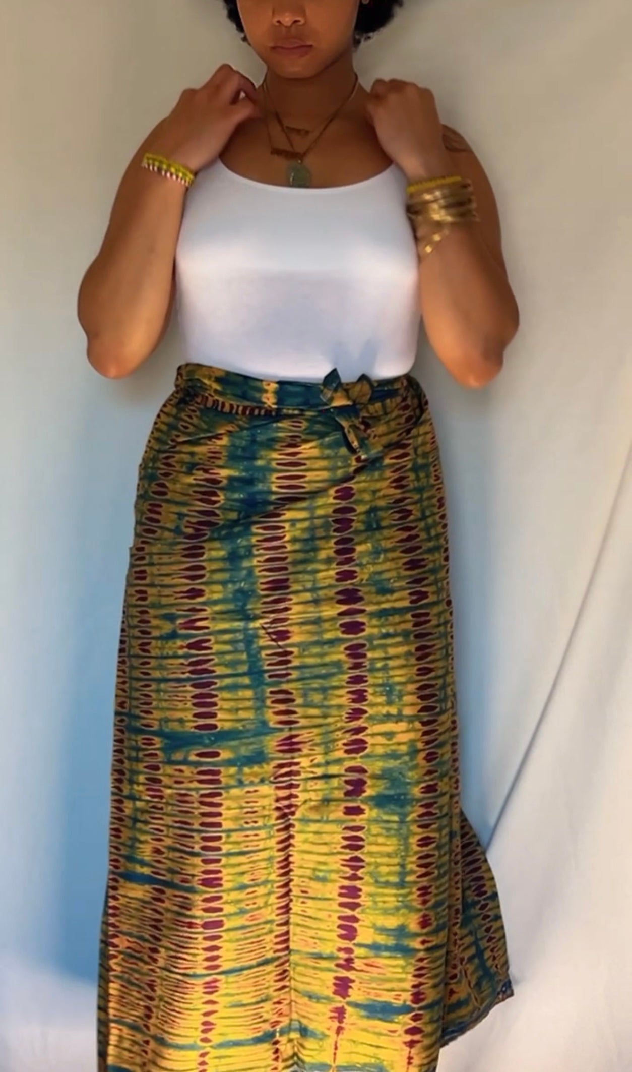 Yeye’s Indigo SS24 Wrapskirt (headwrap included)