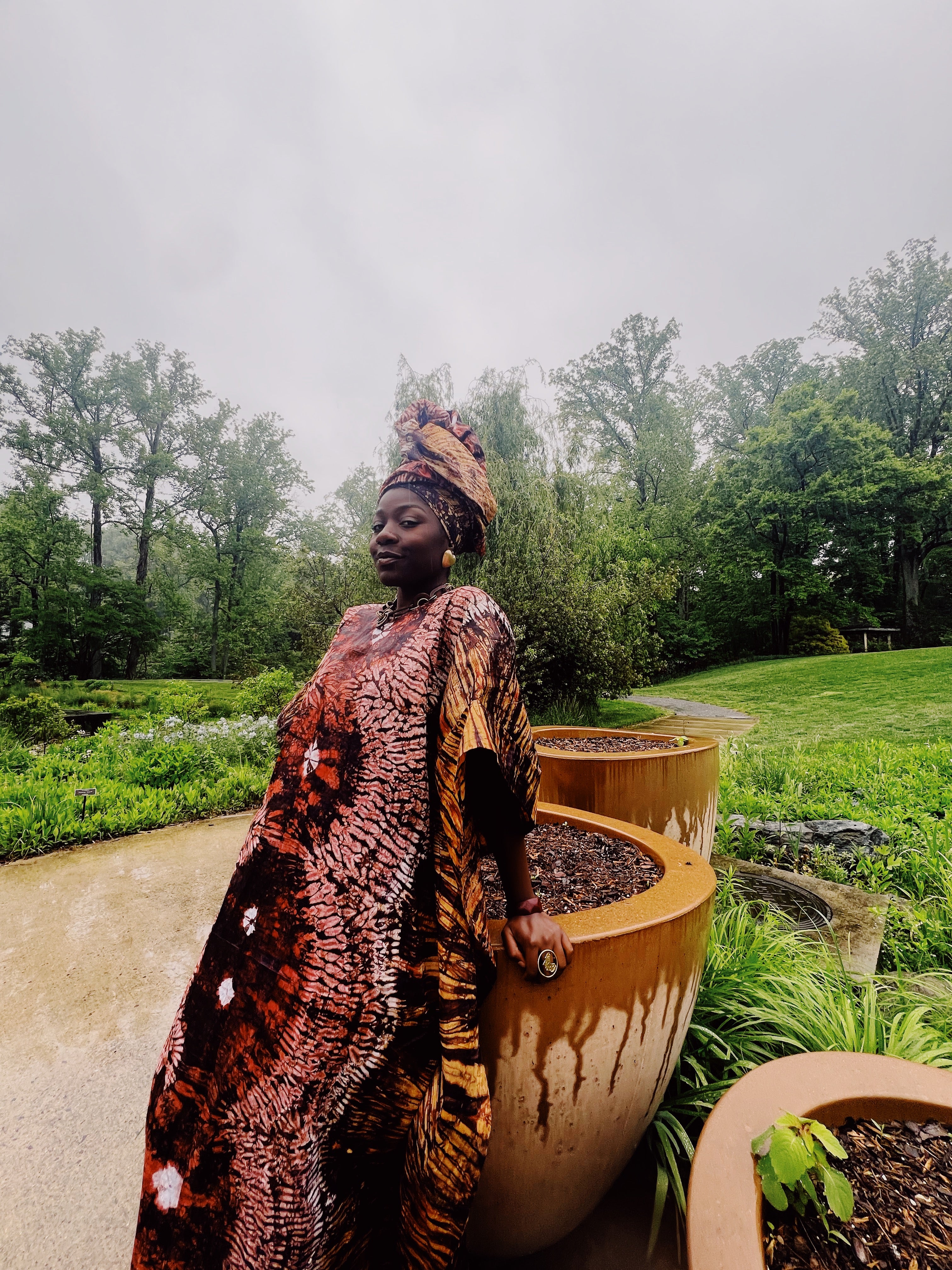 Yeye’s Indigo SS24 Mama Africa Dress w Matching Headwrap