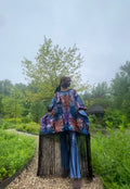 Yeye’s Indigo SS24 Goddess Gown & matching headwrap