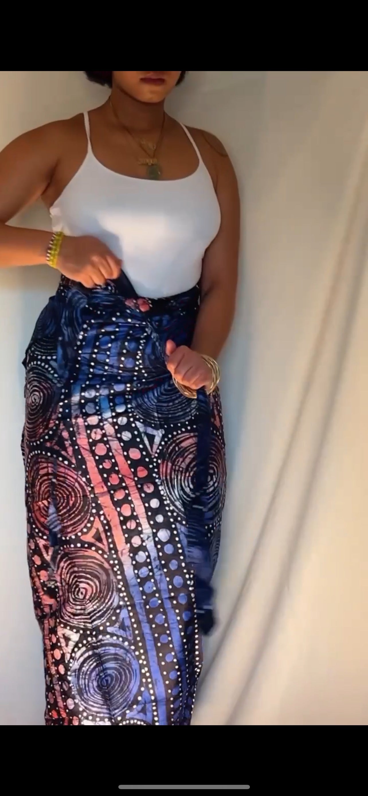 Yeye’s Indigo SS24 Wrapskirt (headwrap included)